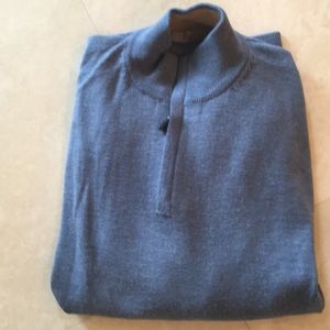 8 inch Zip front wool sweater